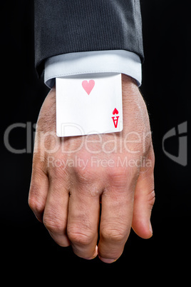 Ace of hearts in sleeve