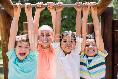 Kids playing together in park