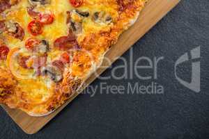 Italian pizza on a chopping board