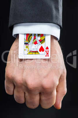 King of hearts in sleeve