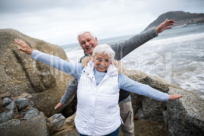 Senior couple enjoying together