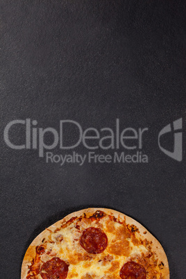 Delicious italian pizza served on grey background