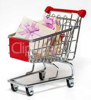 Shopping cart and gift