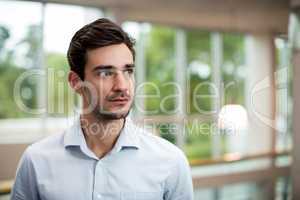 Male business executive at conference center