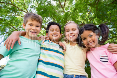 Portrait of kids having fun in park