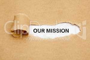 Our Mission Ripped Paper Concept