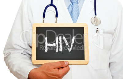 Medical Doctor with HIV chalkboard