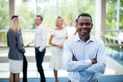 Male business executive at conference center