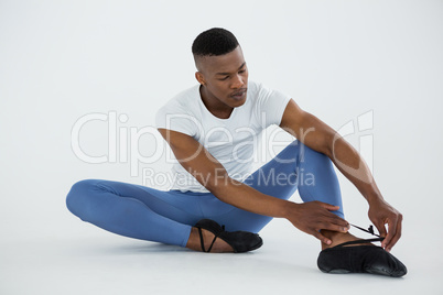 Ballerino wearing ballet shoes