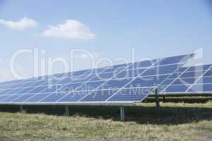 Solar panels in a solar energy park