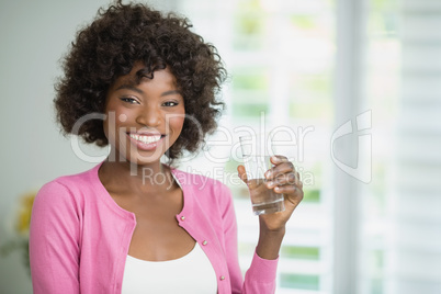 Beautiful woman having a glass of water