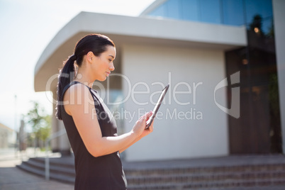 Businesswoman using digital tablet