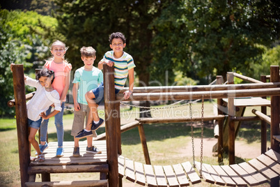 Kids having fun together in park