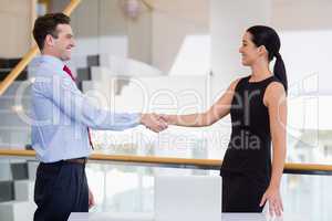 Business executives shaking hands with each other
