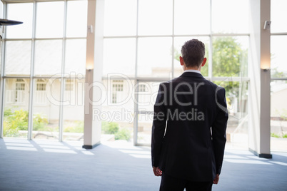 Businessman standing in conference centre