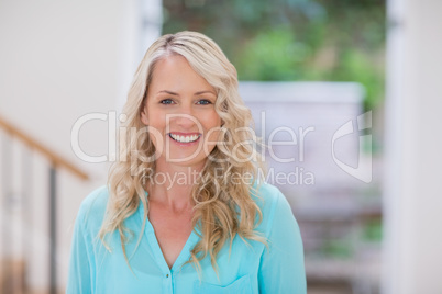 Beautiful woman smiling at home