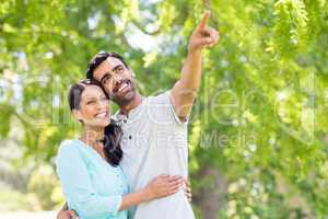 Couple enjoying together in park