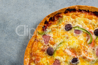 Close-up of italian pizza