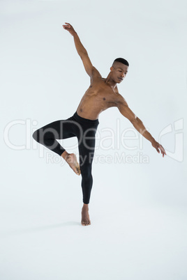 Ballerino practising ballet dance