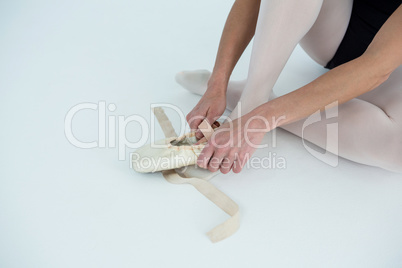 Ballerino wearing ballet shoes