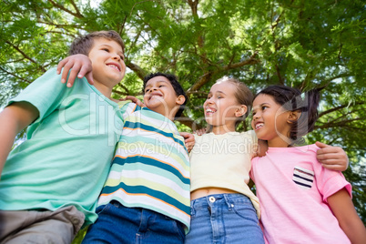 Kids having fun together in park