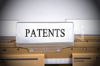 Patents Register Folder Index