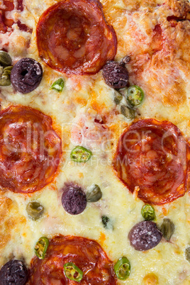 Close-up of a pizza