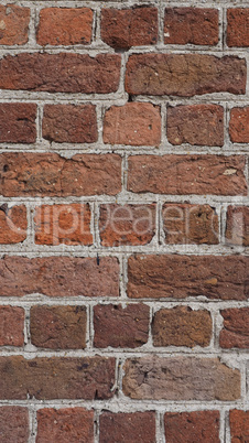 Red brick wall background - vertical