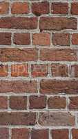 Red brick wall background - vertical