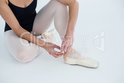Ballerino wearing ballet shoes