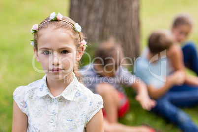 Girl standing in park