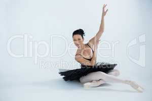 Ballerina practicing ballet dance