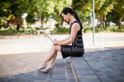 Businesswoman using digital tablet