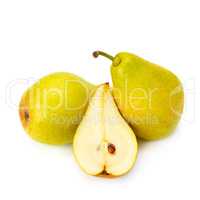 ripe juicy pear isolated on a white background