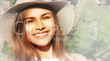 Pretty Hispanic Teen Girl Smiling