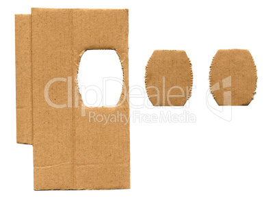 Brown corrugated cardboard texture background