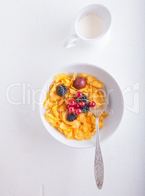 Corn Flakes with berries