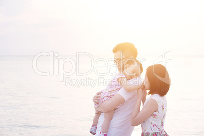 Family enjoying summer holiday