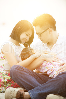 Family enjoying outdoor time