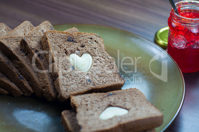 photo love delicious slice of bread