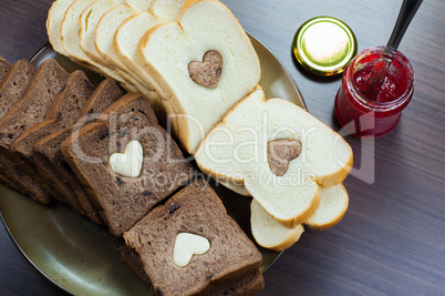 photo love delicious slice of bread