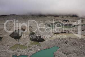 Big holes in the Ngozumpa glacier