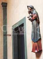 Saint Mary and baby Jesus sculpture