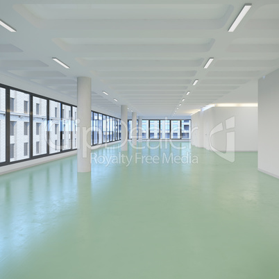 3d render - empty office building