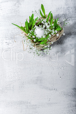 Egg with Gypsophila prepared for Easter