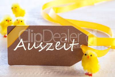 Easter Label, Chicks, Auszeit Means Downtime