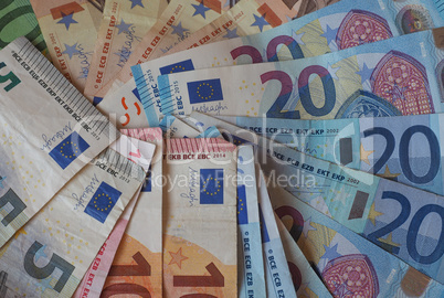 Euro (EUR) notes and coins, European Union (EU)