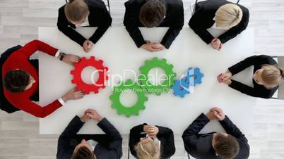 Business team with cogs