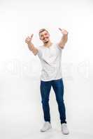 Man showing thumbs up