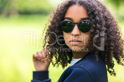 Mixed Race African American Girl Teen Sunglasses